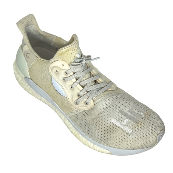 Adidas Boost X Pharrell Williams White Solar HU Glide Mesh Low Top Shoes Size 12 - Picture 1 of 13